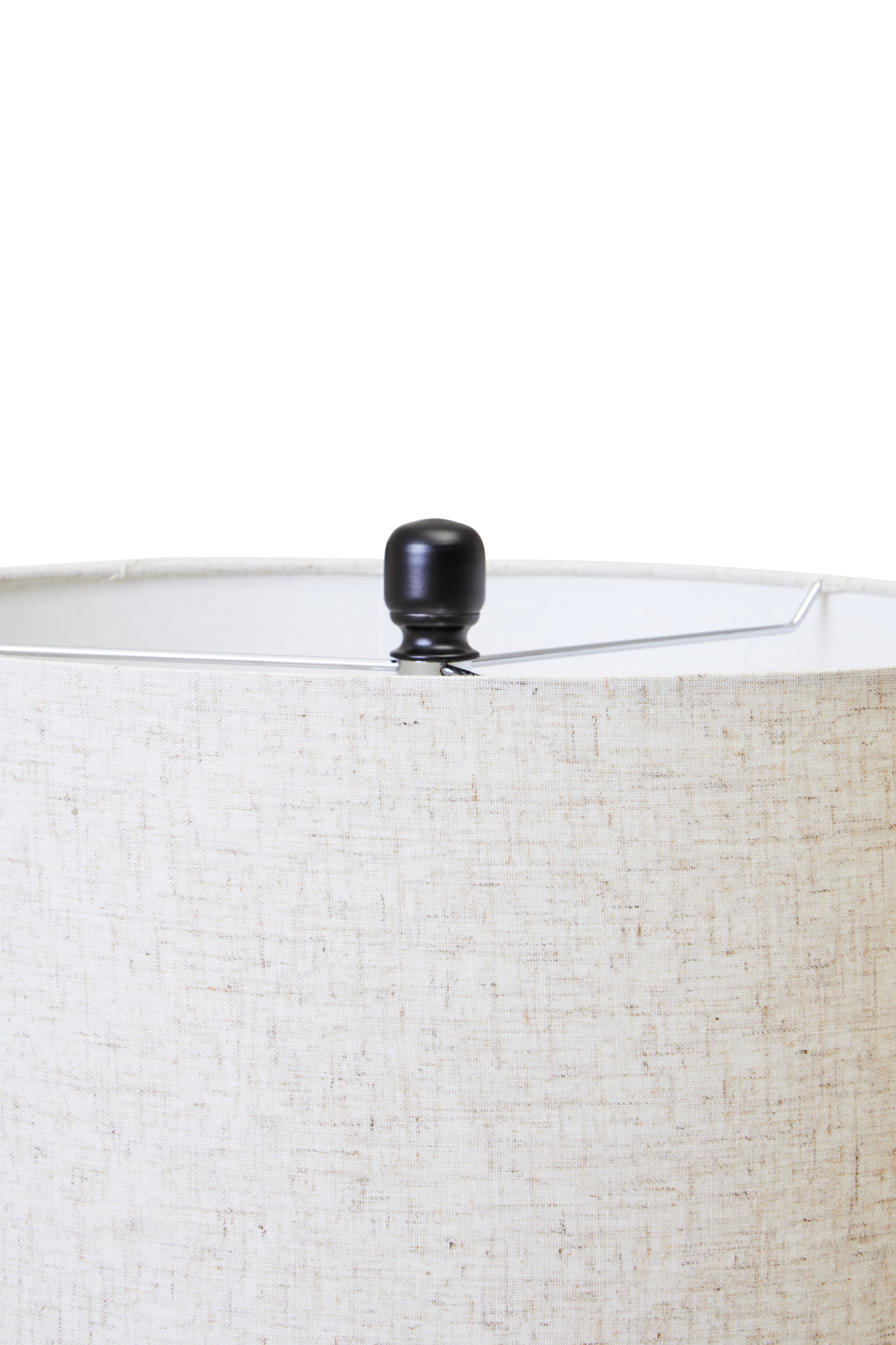 Whitney Matte Black Glass Ivory Table Lamp